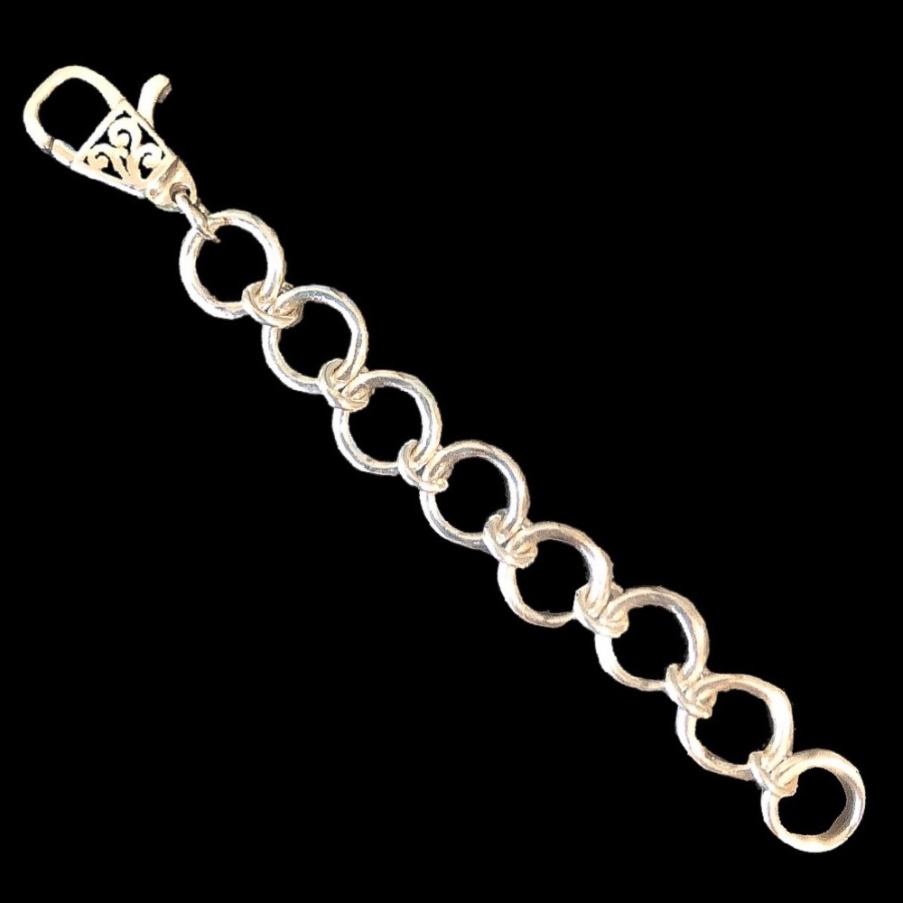 LOIS HILL Sterling Silver 8 Ring Extender with Cut Out Scroll Lobster Clasp NWT